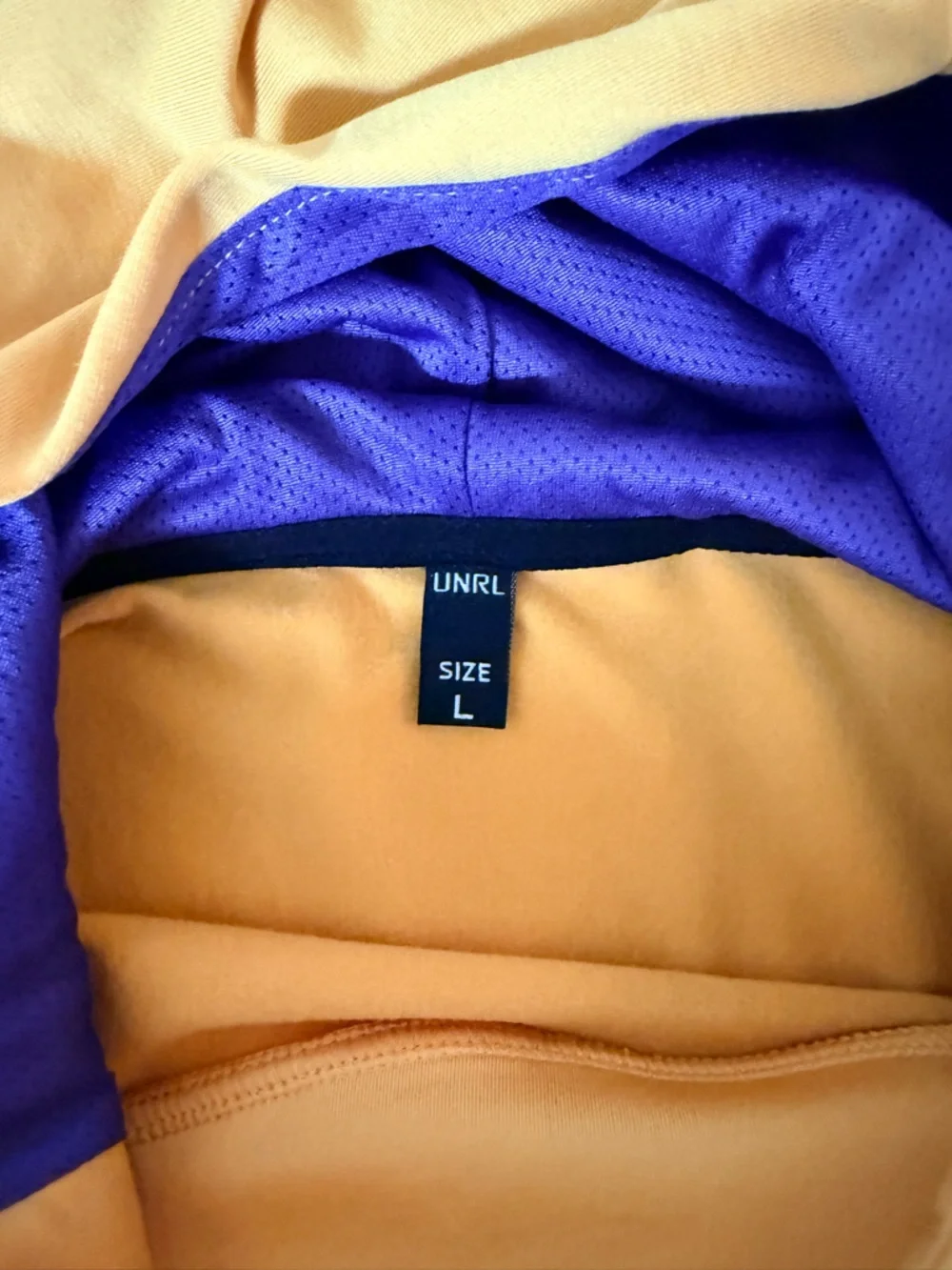 UNRL Minnesota Vikings Crossover Hoodie Drop 5 Gold Purple Funnel Neck Sz L